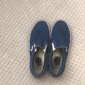 Blue slip on vans